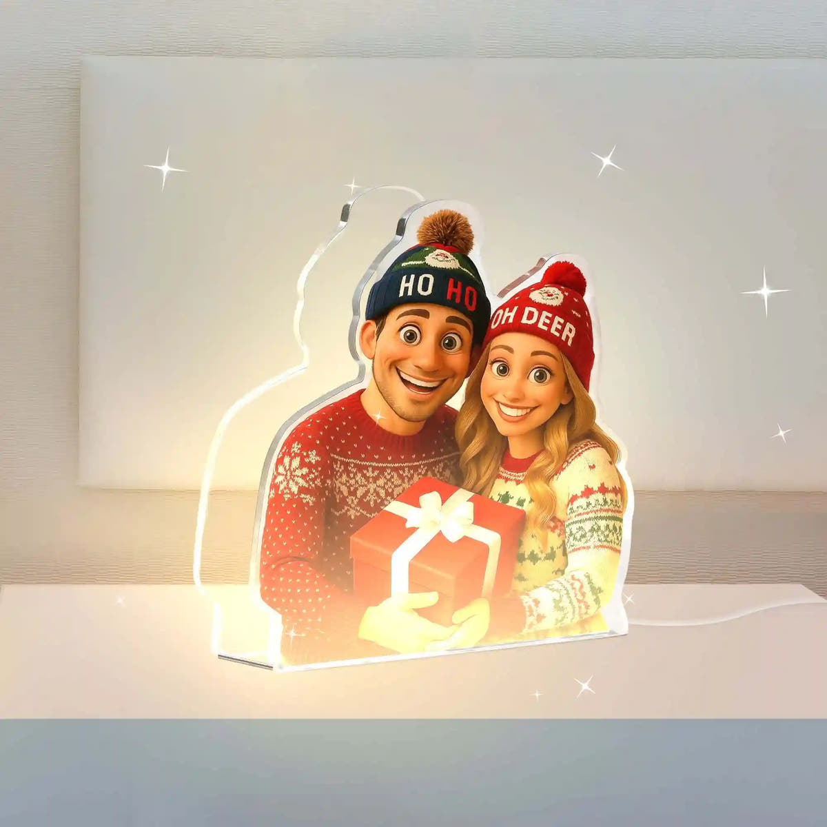 Candeeiro estilo desenho animado para o Natal