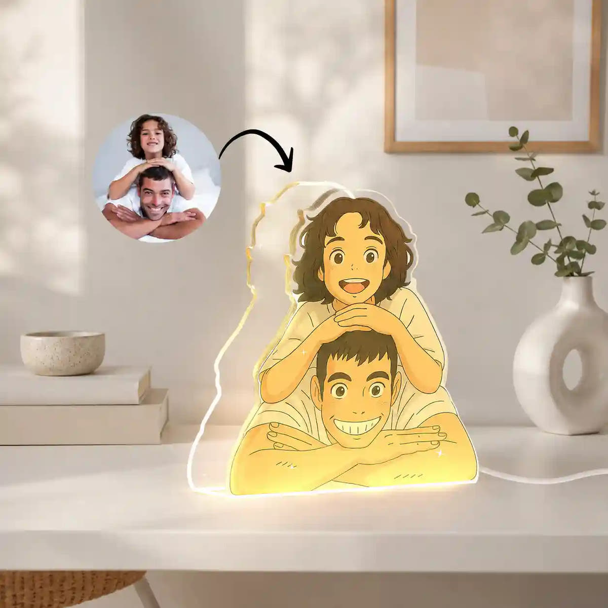 Ghibli style lamp for dad