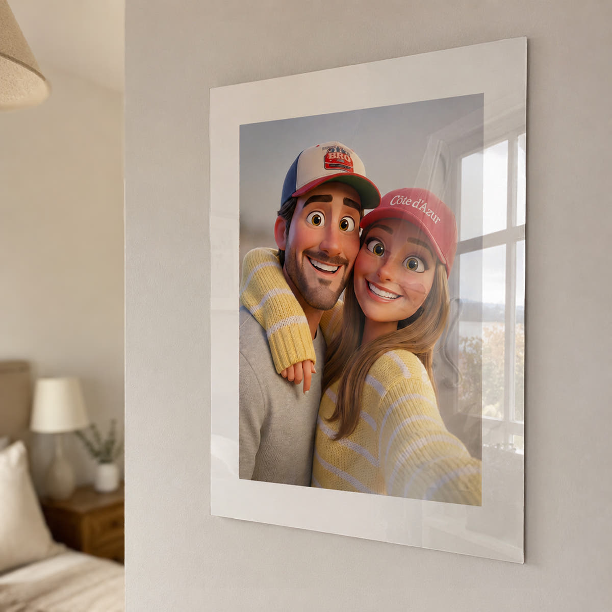 Cuadro Vertical Personalizado en Caricatura | Nuestra Aventura