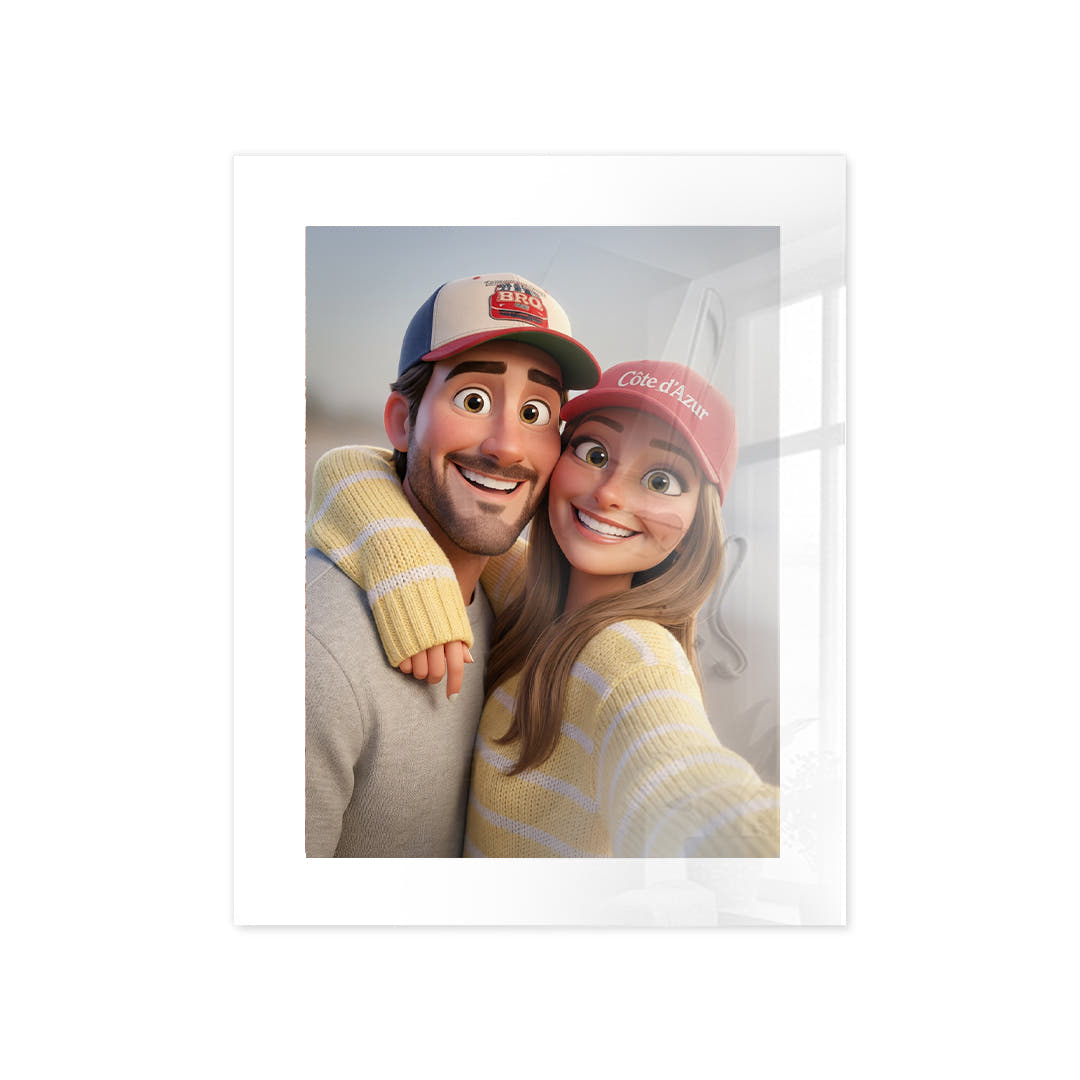 Cuadro Vertical Personalizado en Caricatura | Nuestra Aventura