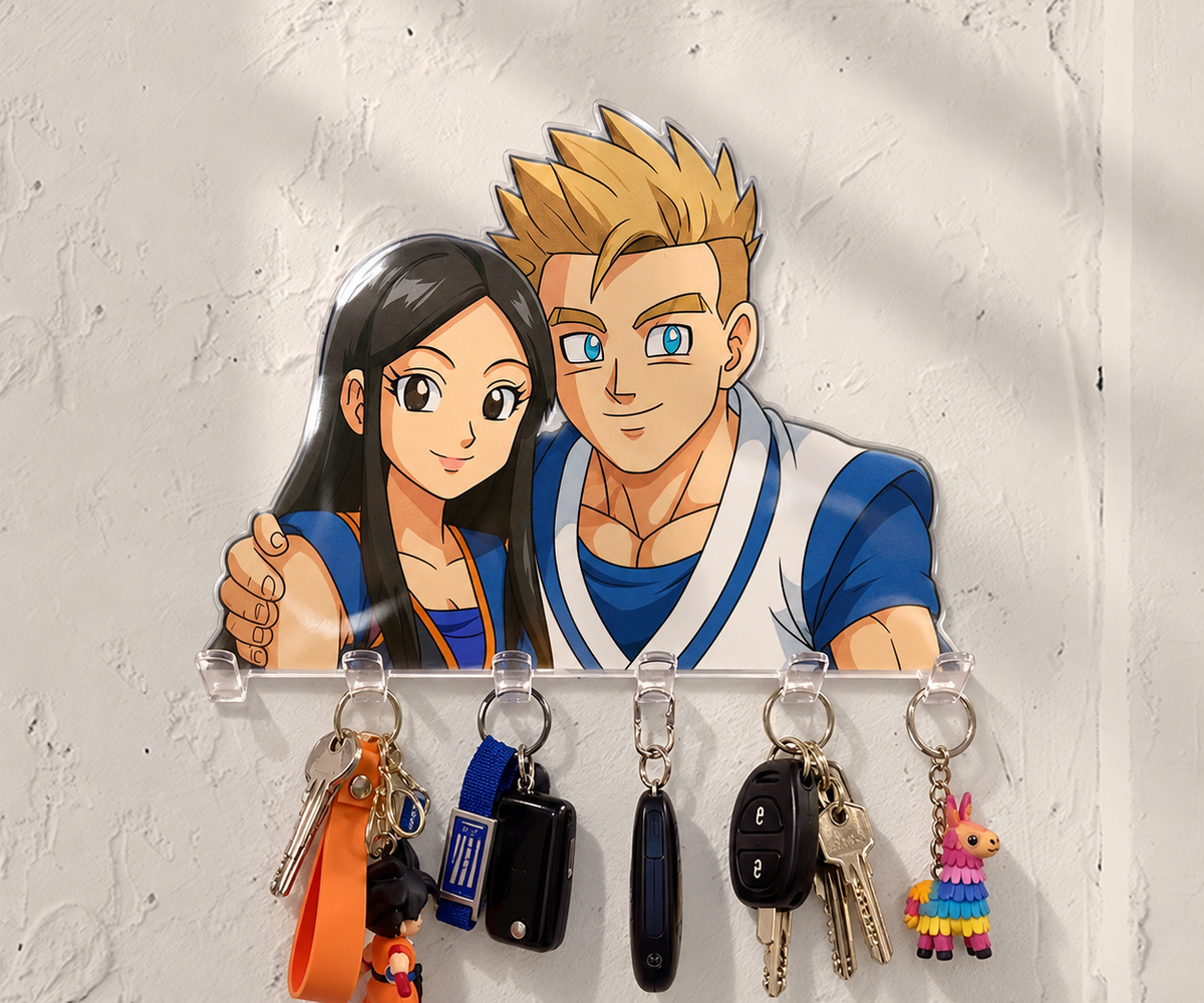 Cartoon key holder for Valentine's Day