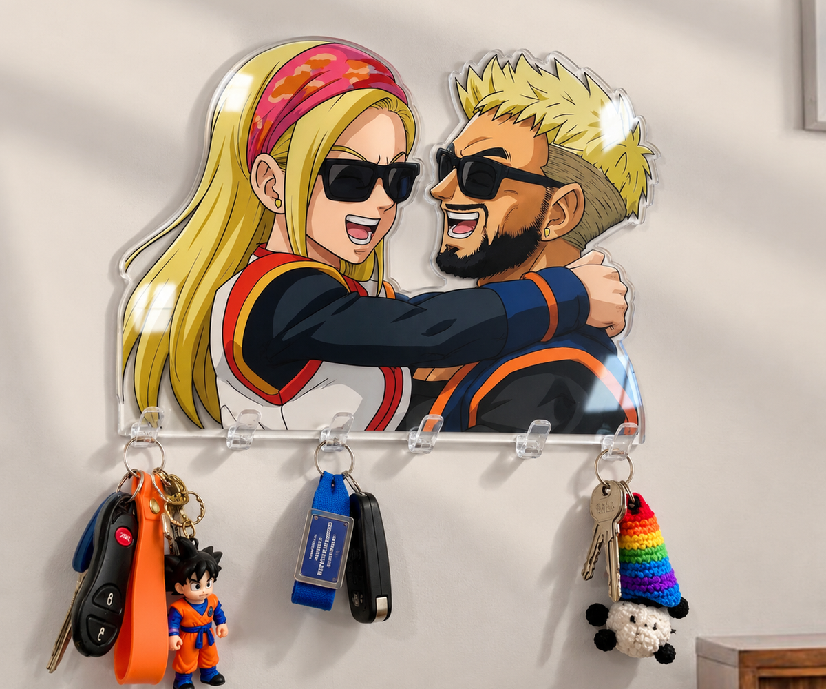 Cartoon key holder for Valentine's Day