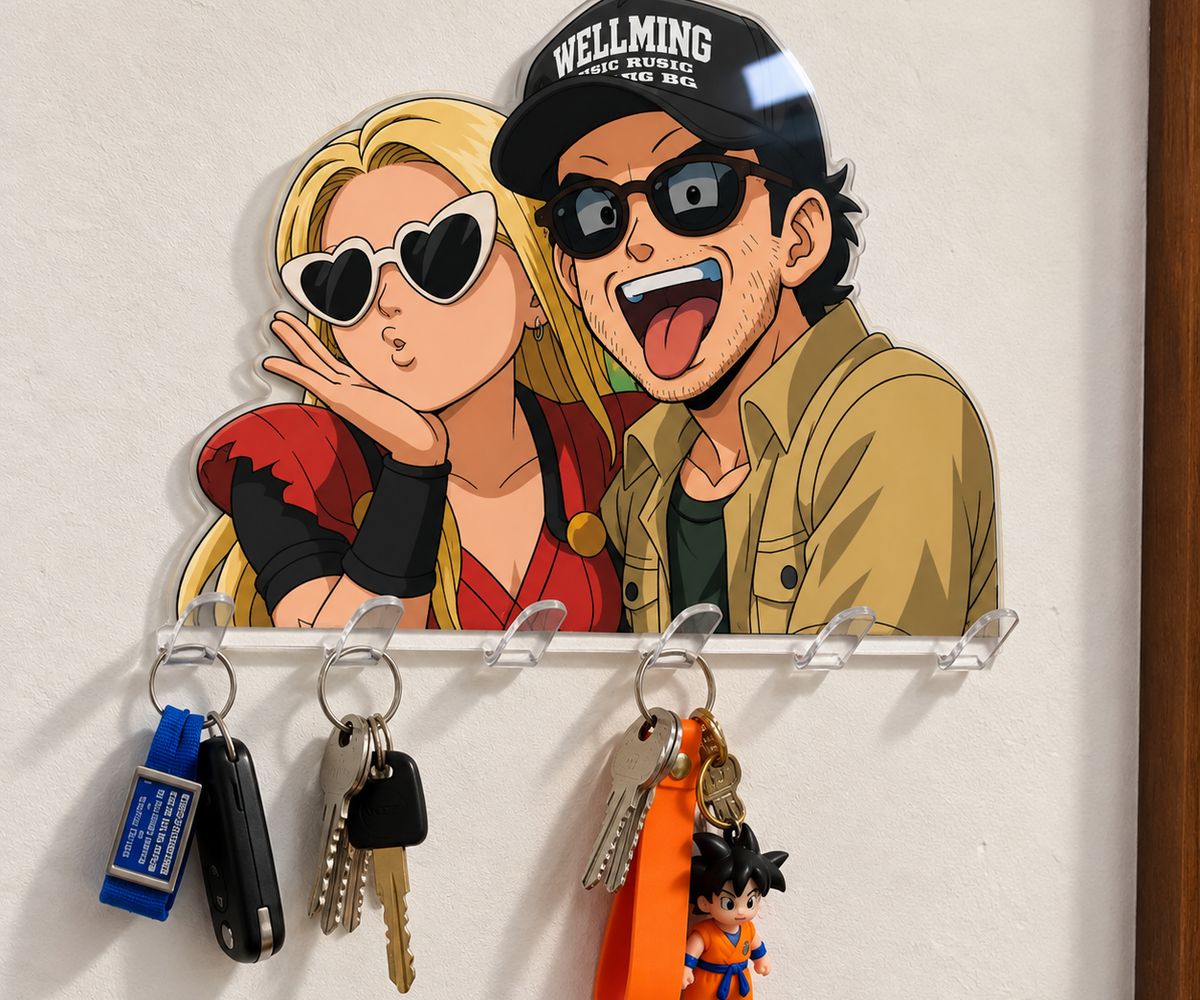 Cartoon key holder for Valentine's Day