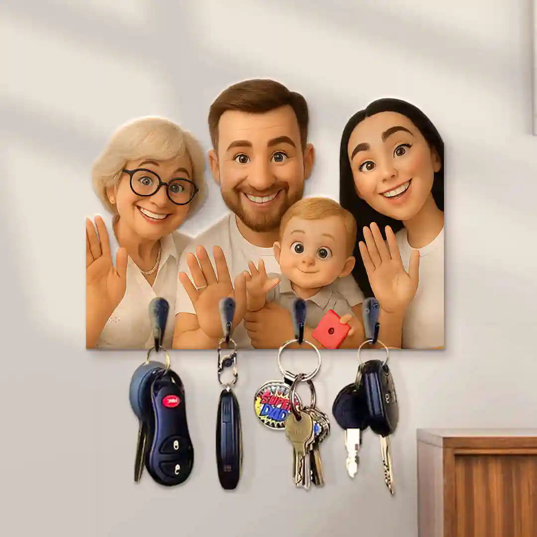 PORTE-CLÉS DE DESSIN ANIMÉ pour papa
