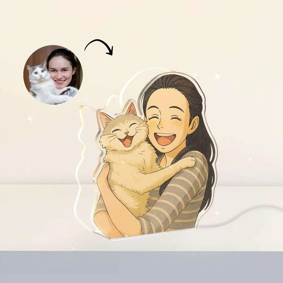 Lampe pour animaux de compagnie de style Ghibli