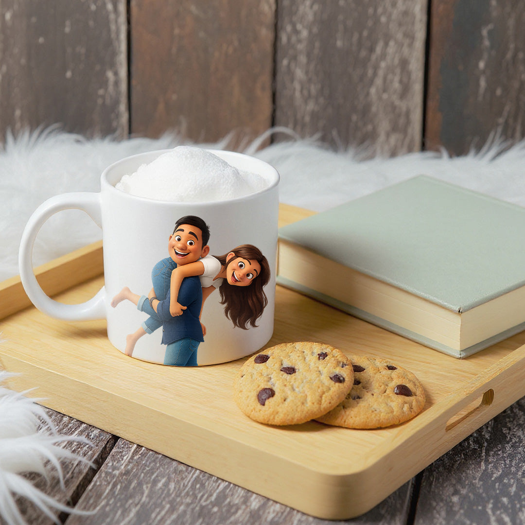 TASSE D'ANNIVERSAIRE DE STYLE BANDE DESSINÉE