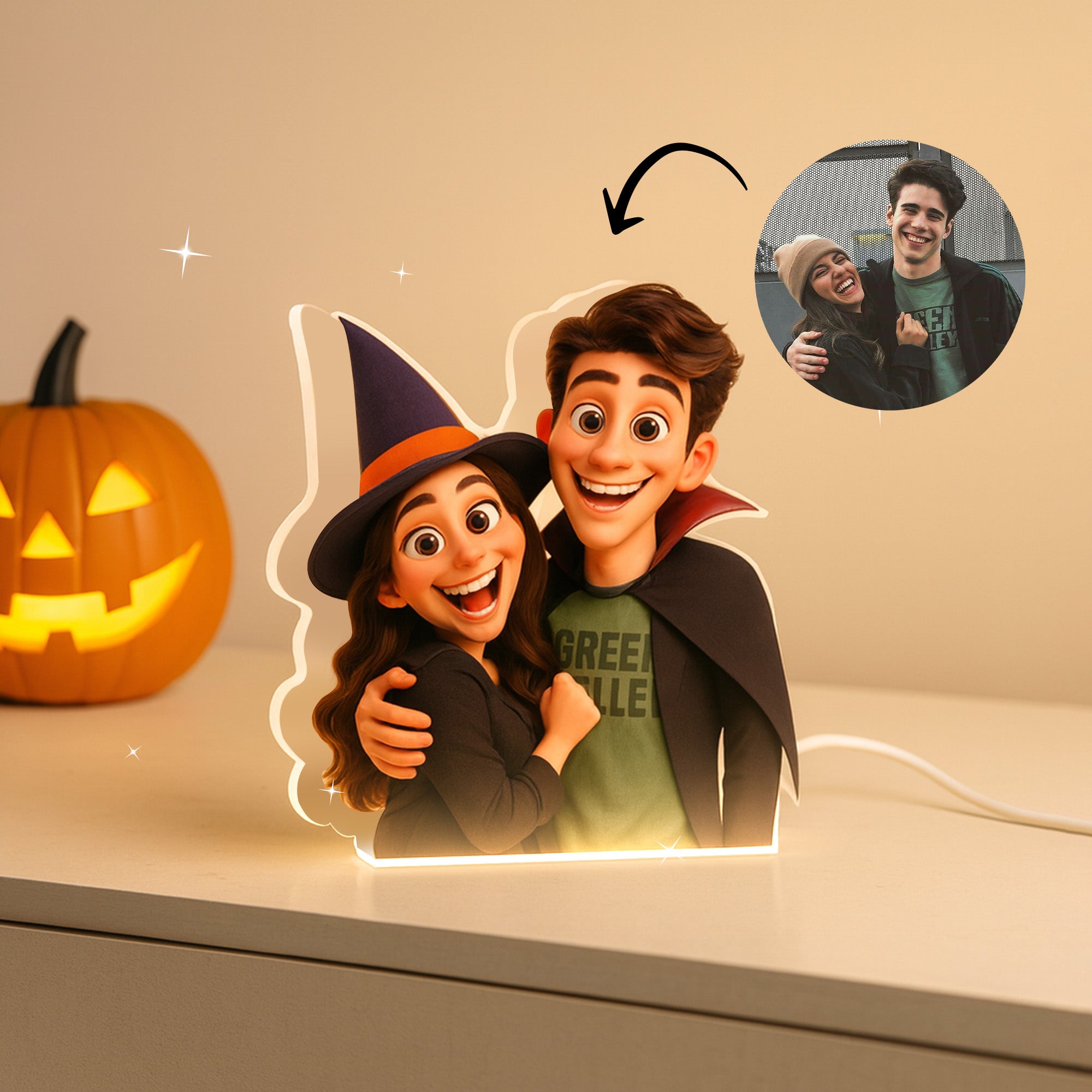 Lampada dei cartoni animati di Halloween