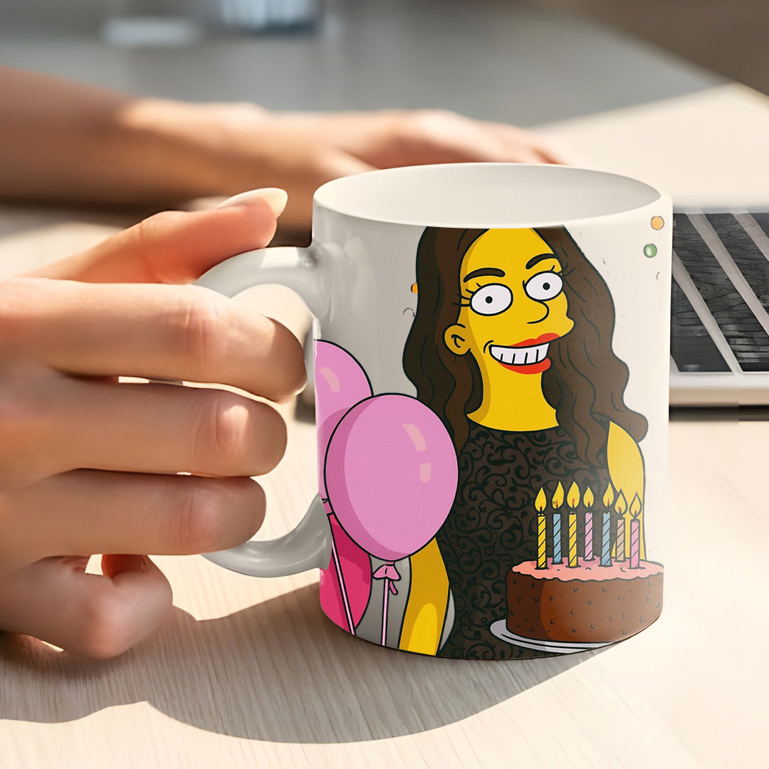 Tazza in stile SIMPSONS per compleanni