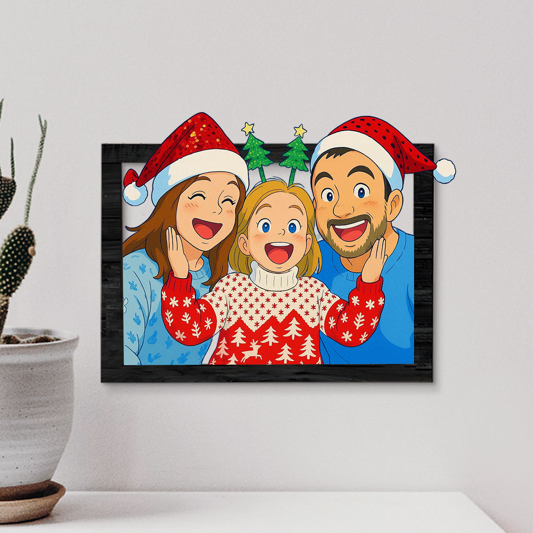 Cuadro estilo GHIBLI Para Navidad