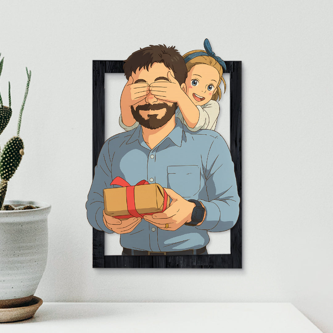 Cuadro estilo GHIBLI Para papá