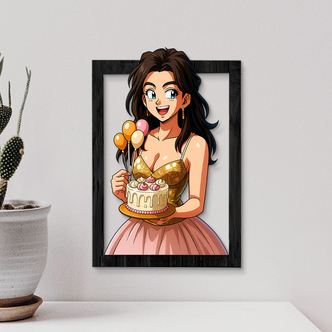 Cuadro estilo DRAGONBALL Para Cumpleaños