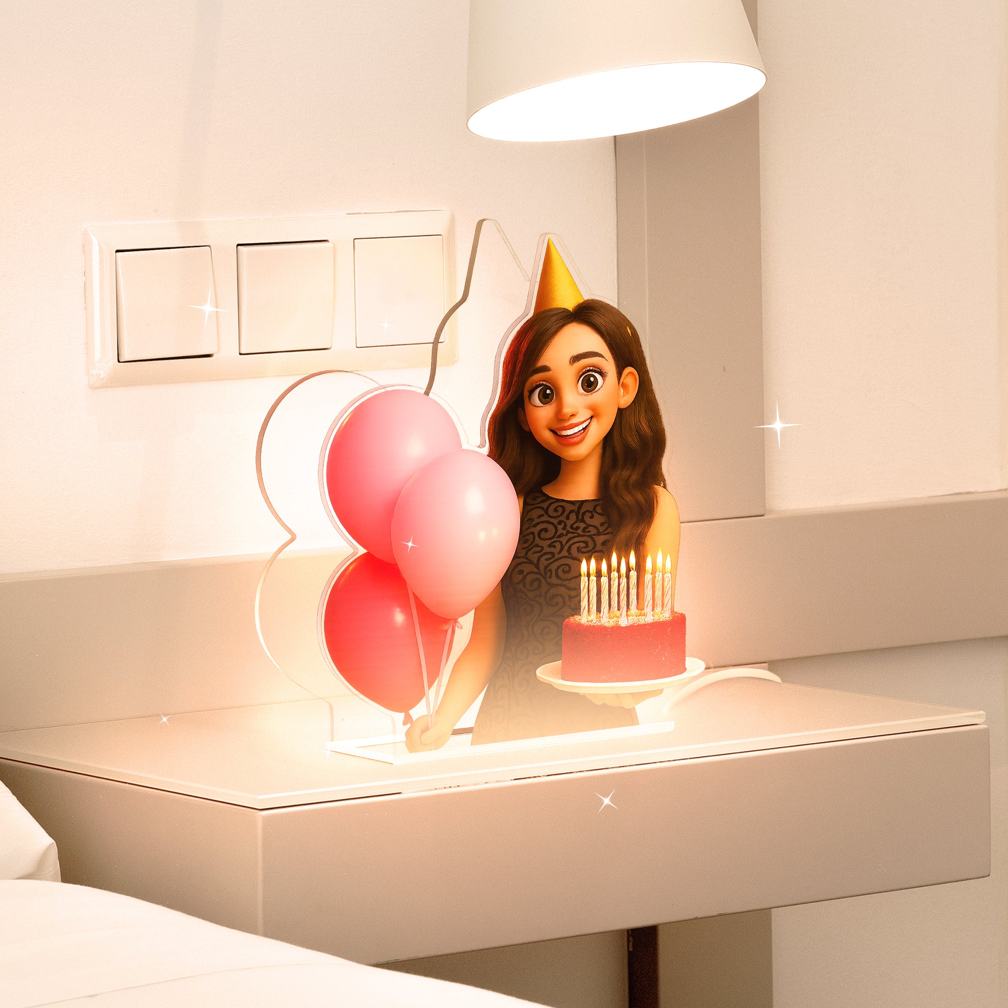 Lámpara Estilo "Disney Pixar" para Cumpleaños