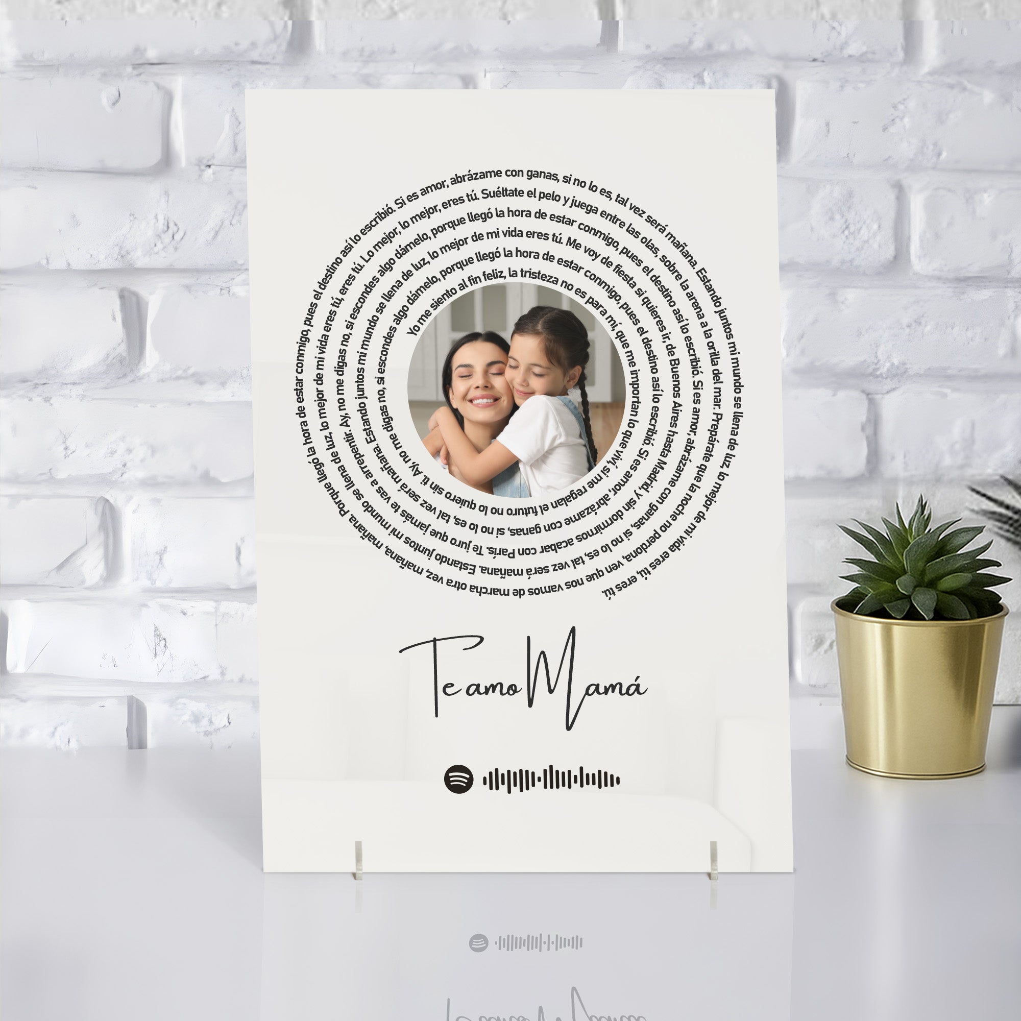 Immagine con il testo di una canzone di Spotify