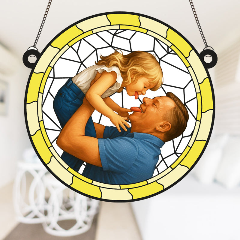 Attrape-soleil personnalisé en verre méthacrylate pour papa