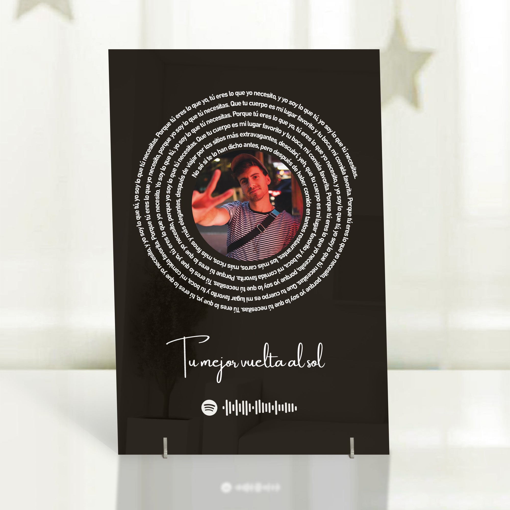 Image avec les paroles d'une chanson Spotify