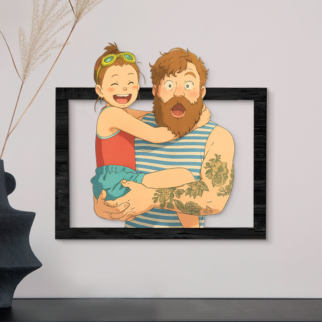 Cuadro estilo GHIBLI Para papá