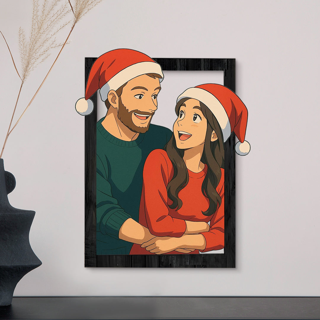 Cuadro estilo GHIBLI Para Navidad