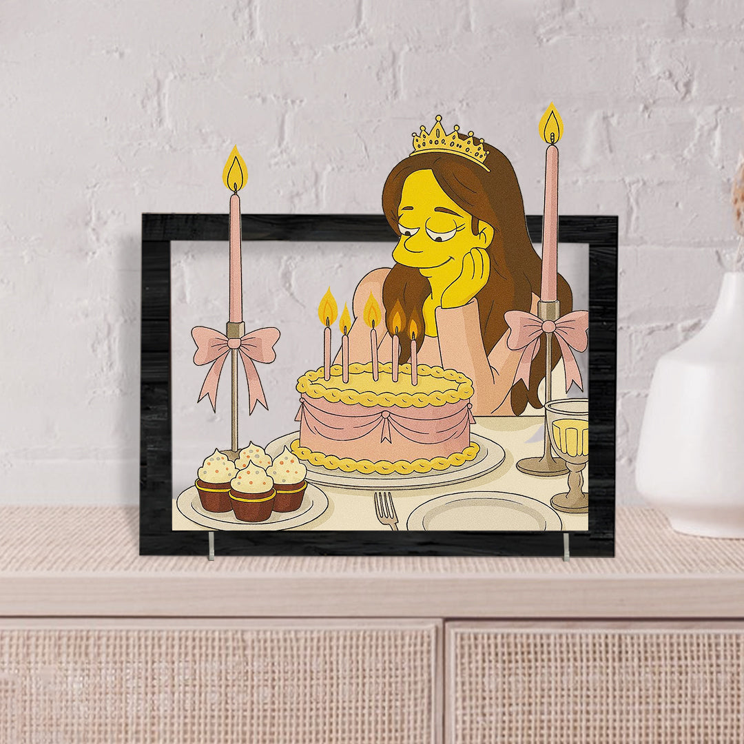 Cuadro estilo LOS SIMPSON Para Cumpleaños