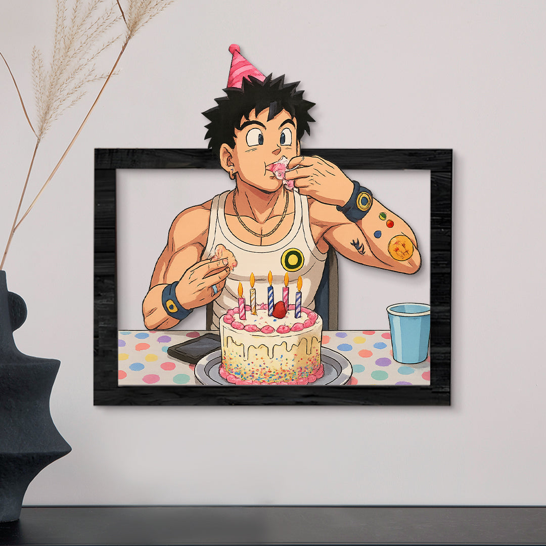 Cuadro estilo DRAGONBALL Para Cumpleaños