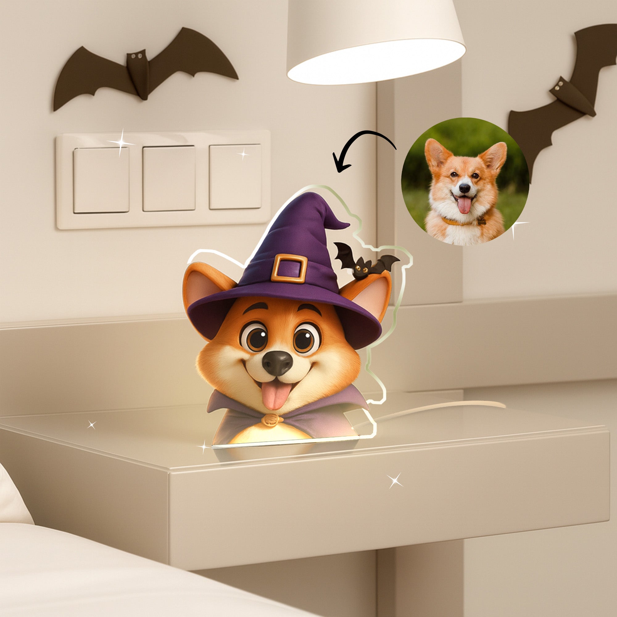 Lampada dei cartoni animati di Halloween