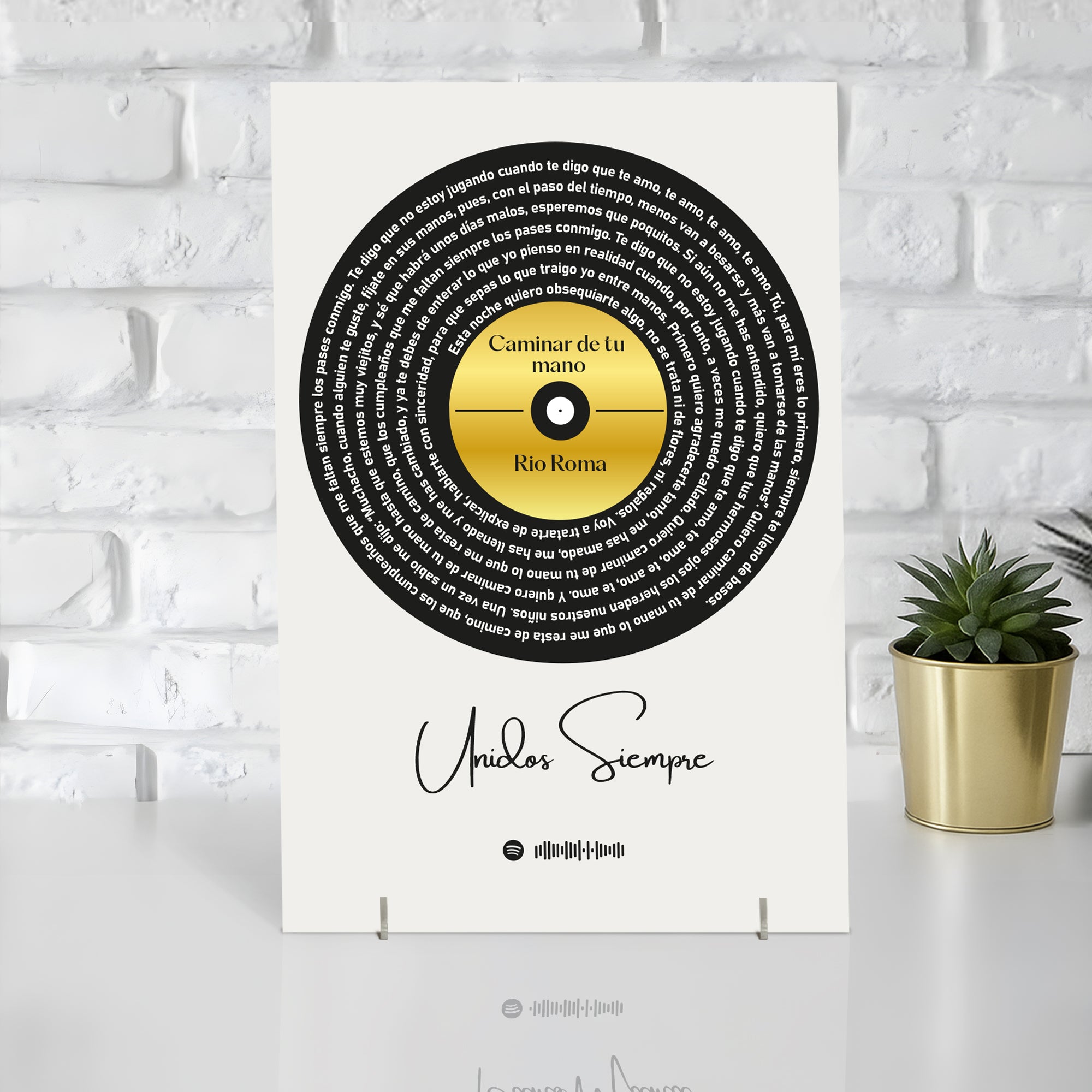 Image avec les paroles d'une chanson Spotify