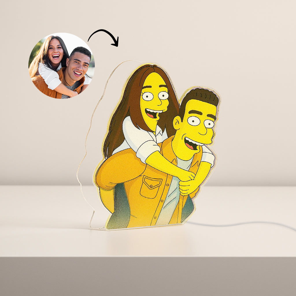 Lámpara Estilo Los Simpson para Aniversario