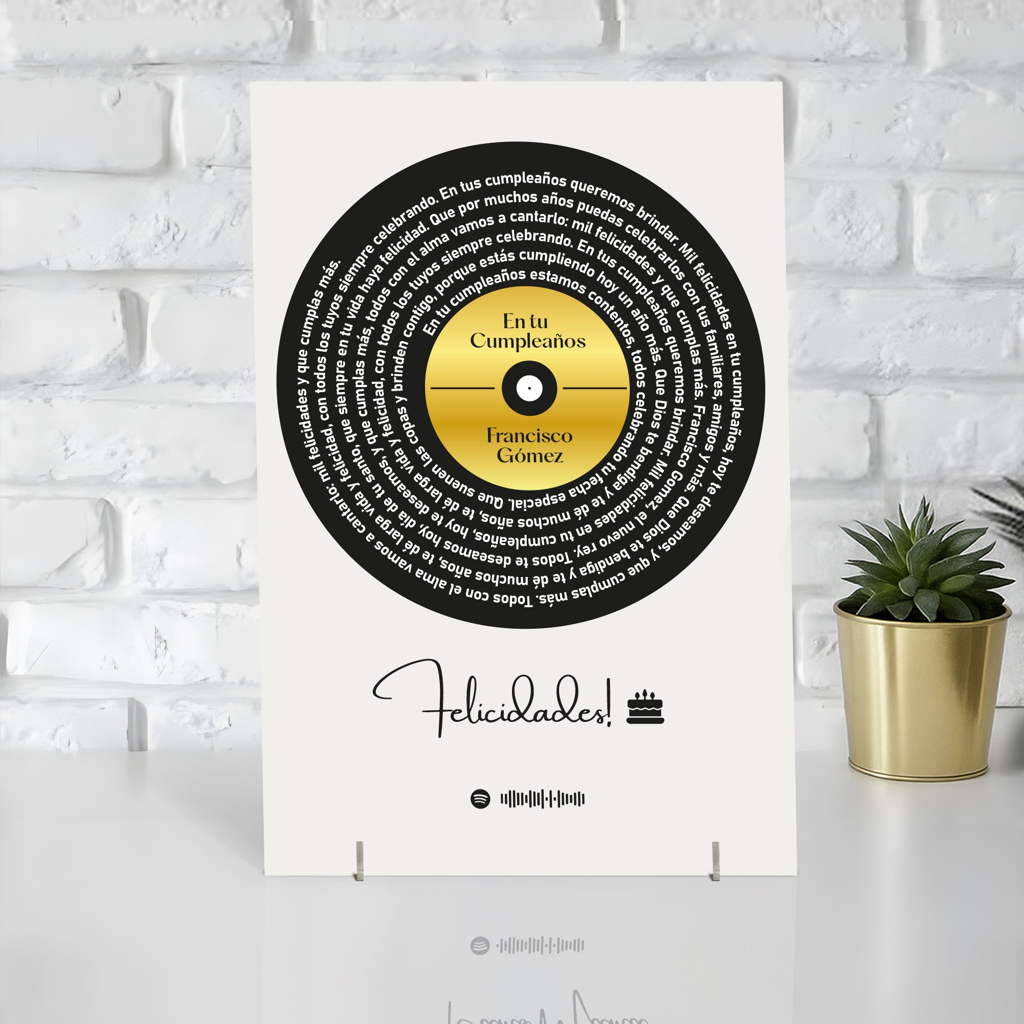 Image avec les paroles d'une chanson Spotify