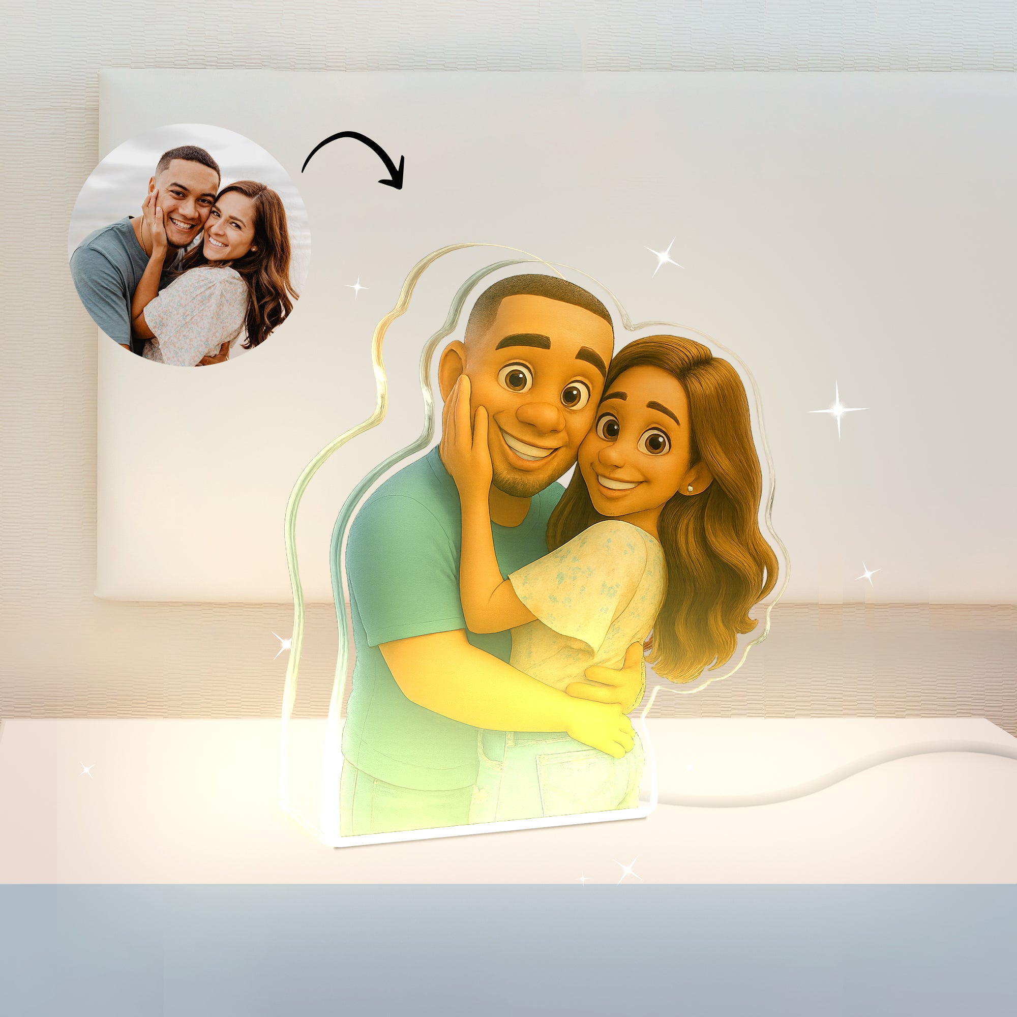 Lámpara Estilo "Disney Pixar" para Aniversario