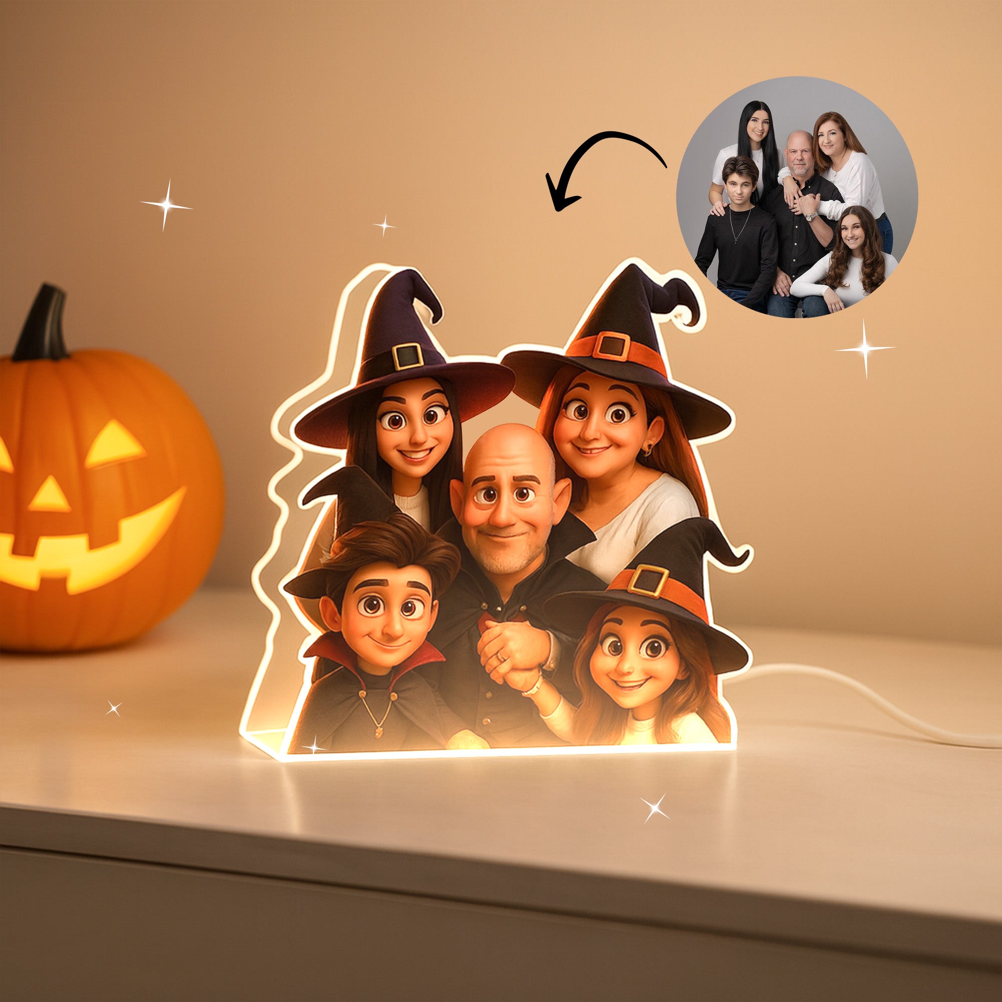 Lampada dei cartoni animati di Halloween