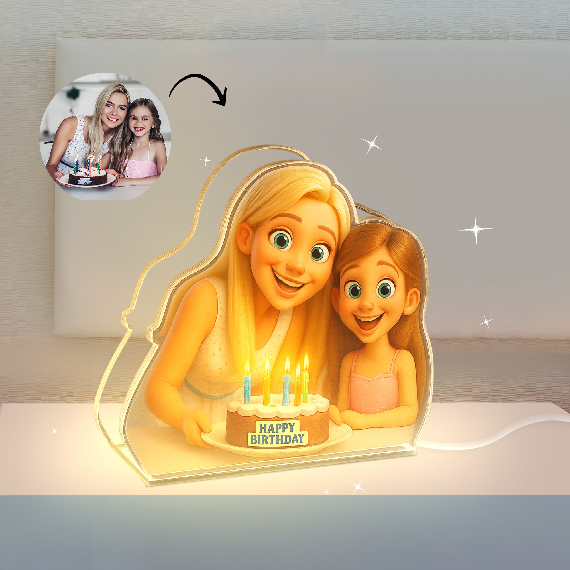 Lámpara Estilo "Disney Pixar" para Cumpleaños