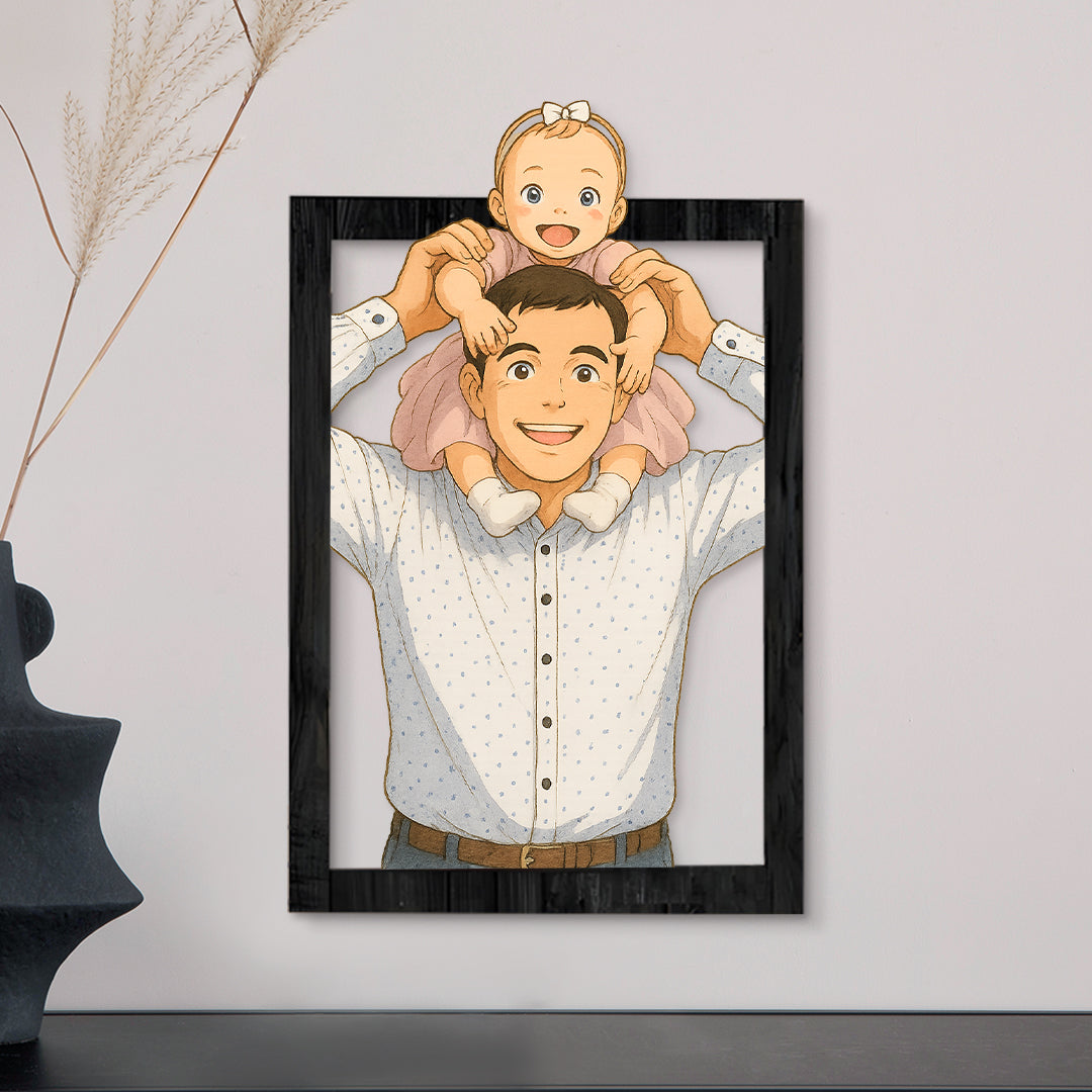 Cuadro estilo GHIBLI Para papá