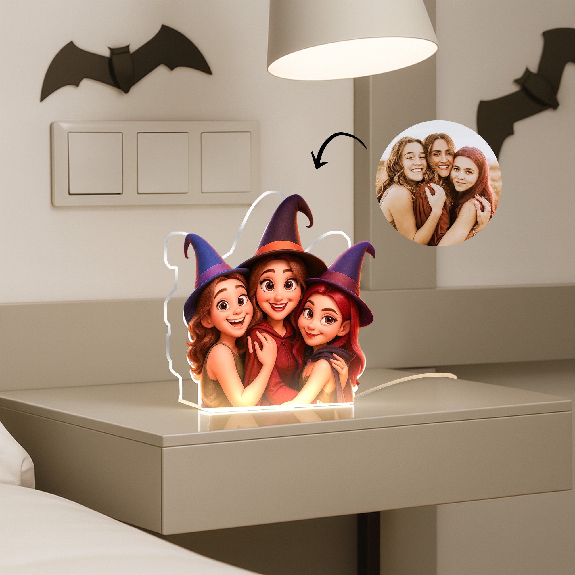 Lampada dei cartoni animati di Halloween