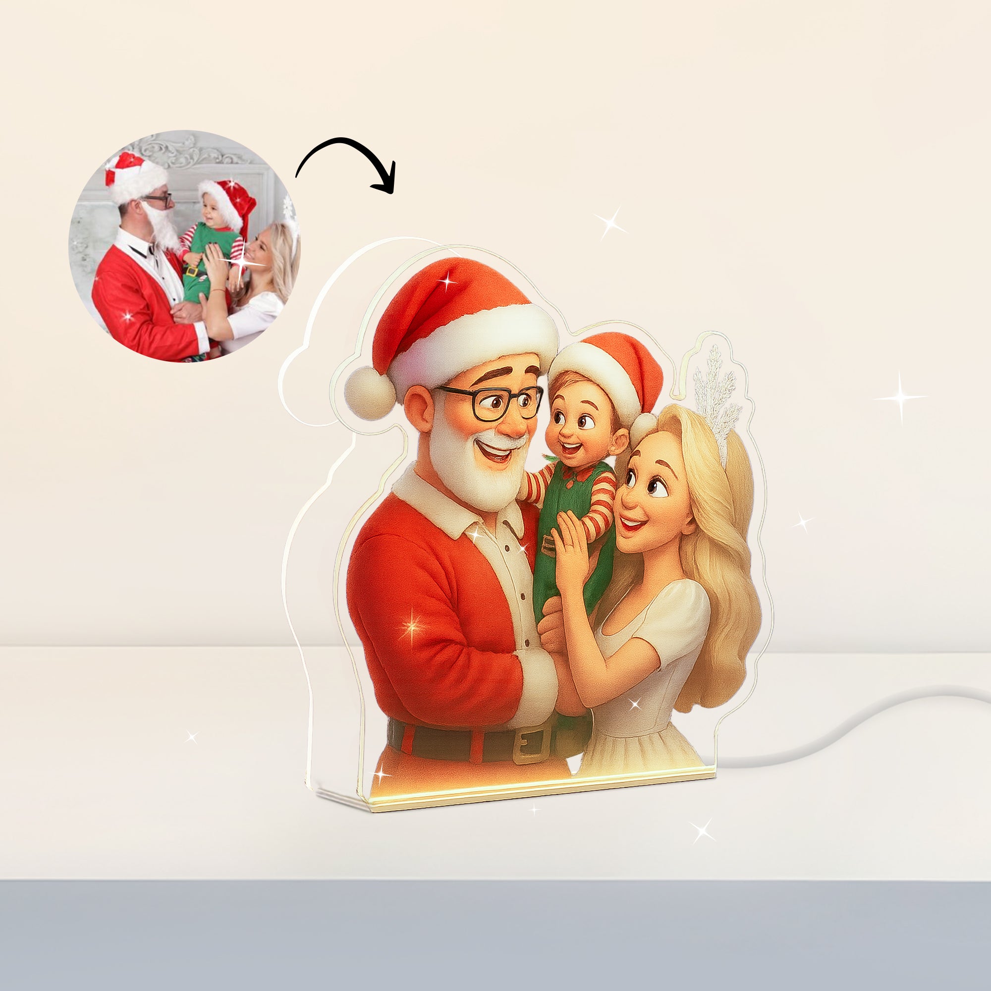 Lámpara Estilo "Disney Pixar" para Navidad