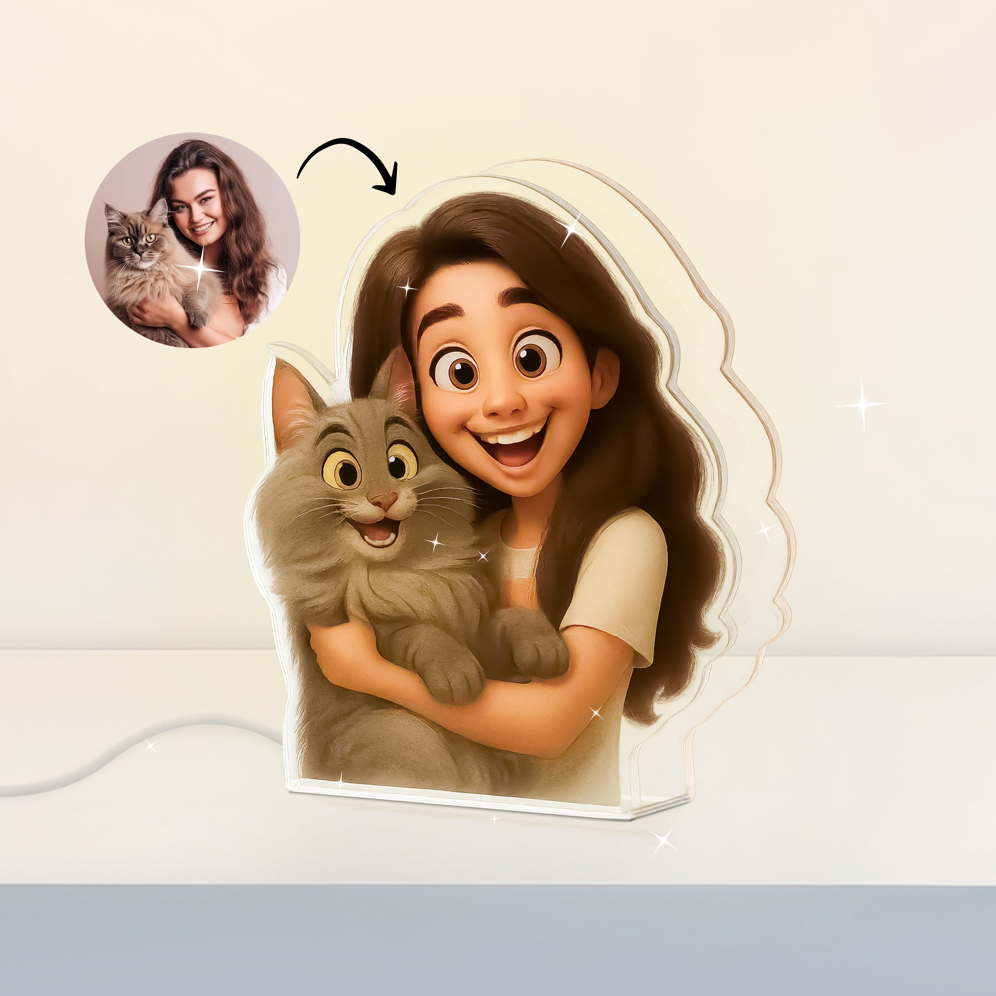 Lámpara Estilo "Disney Pixar" para mascotas