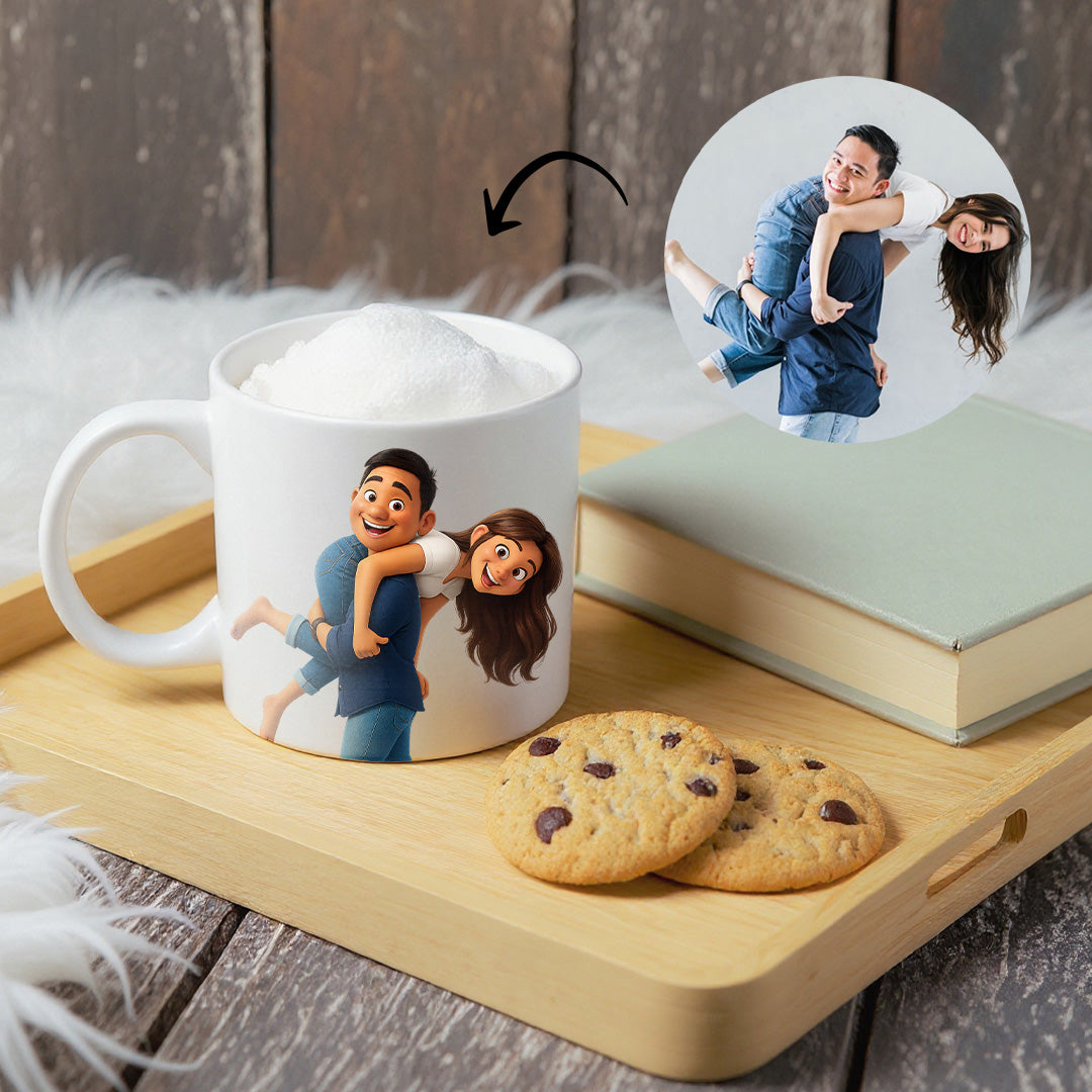 TASSE D'ANNIVERSAIRE DE STYLE BANDE DESSINÉE