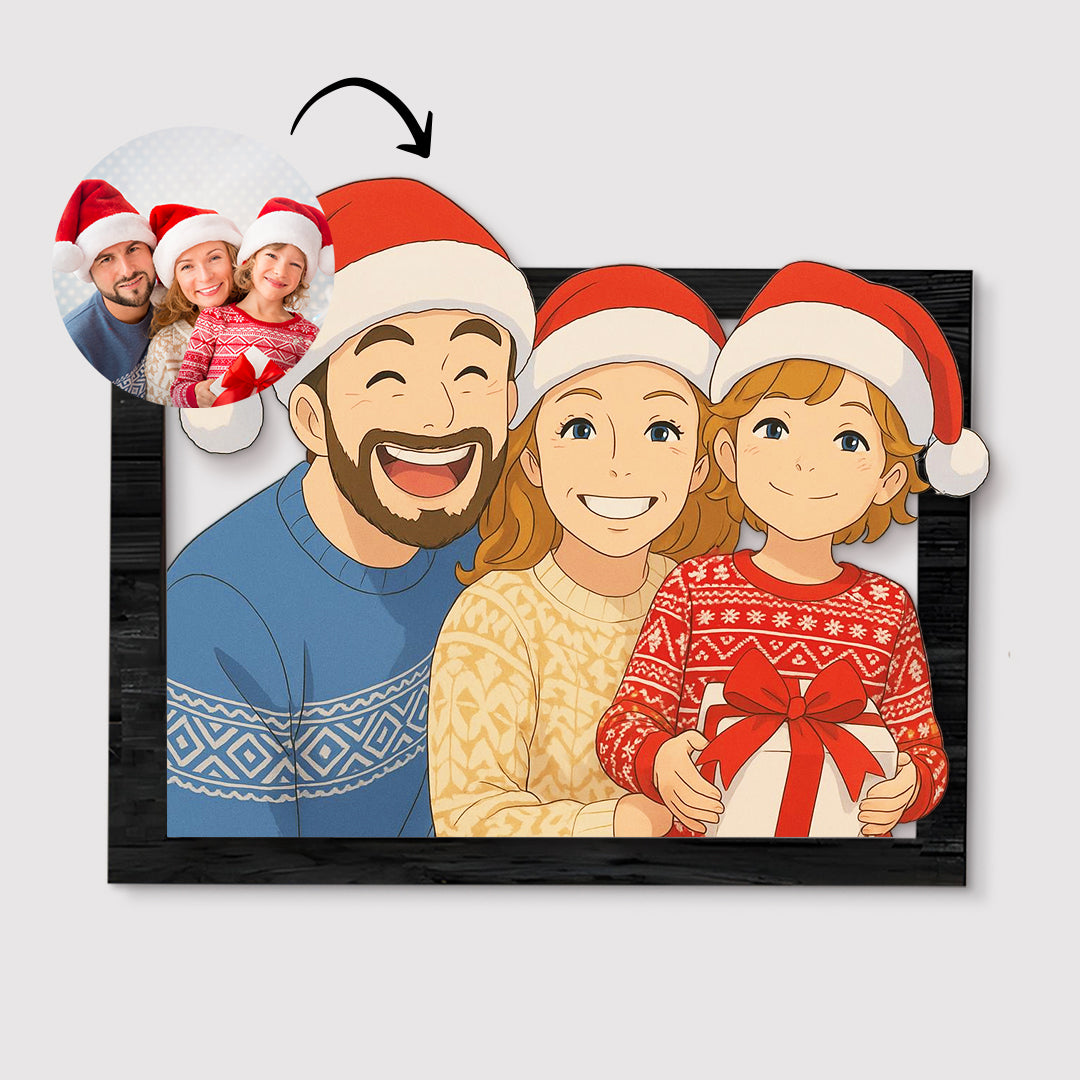 Cuadro estilo GHIBLI Para Navidad