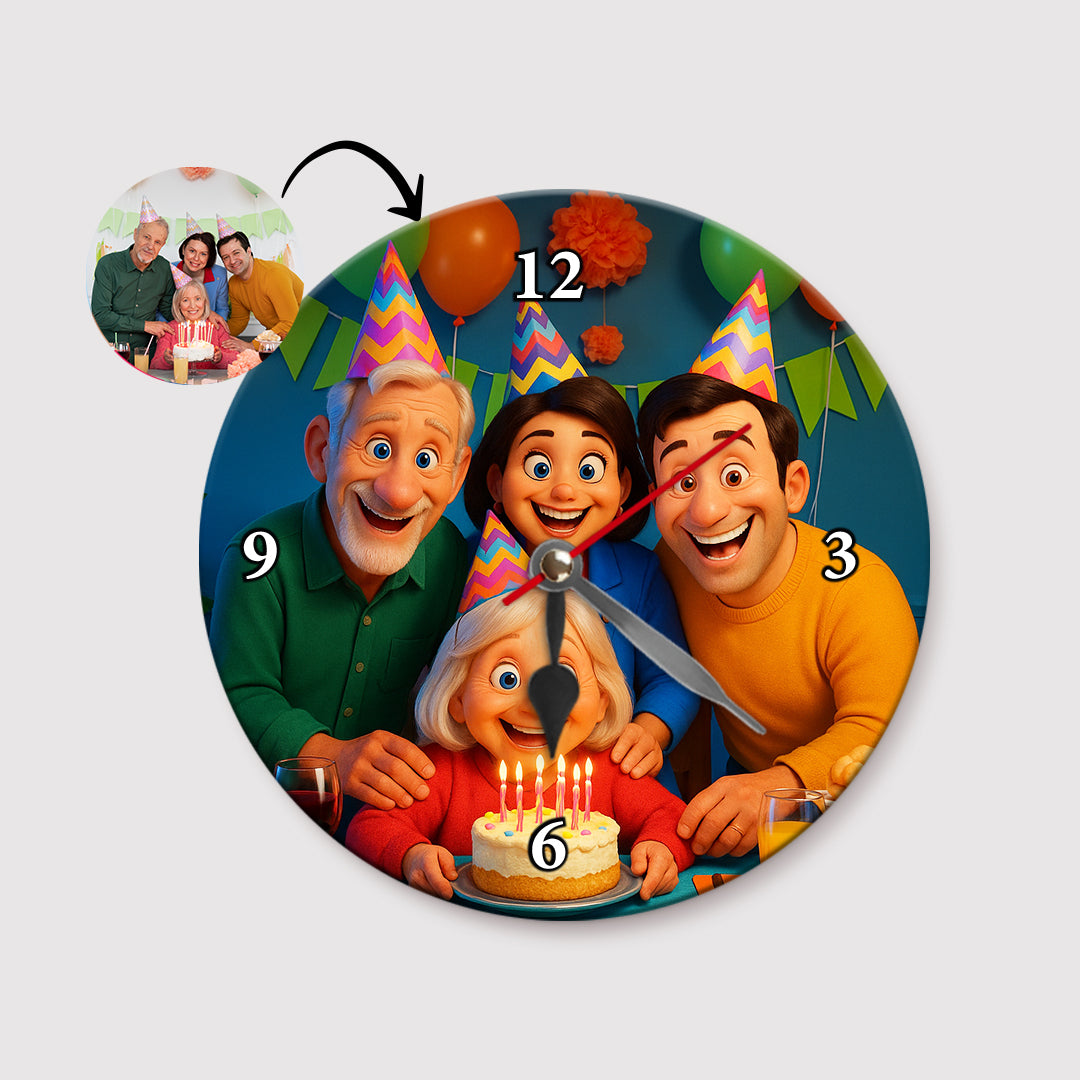 RELOJ ESTILO DISNEY para Cumpleaños
