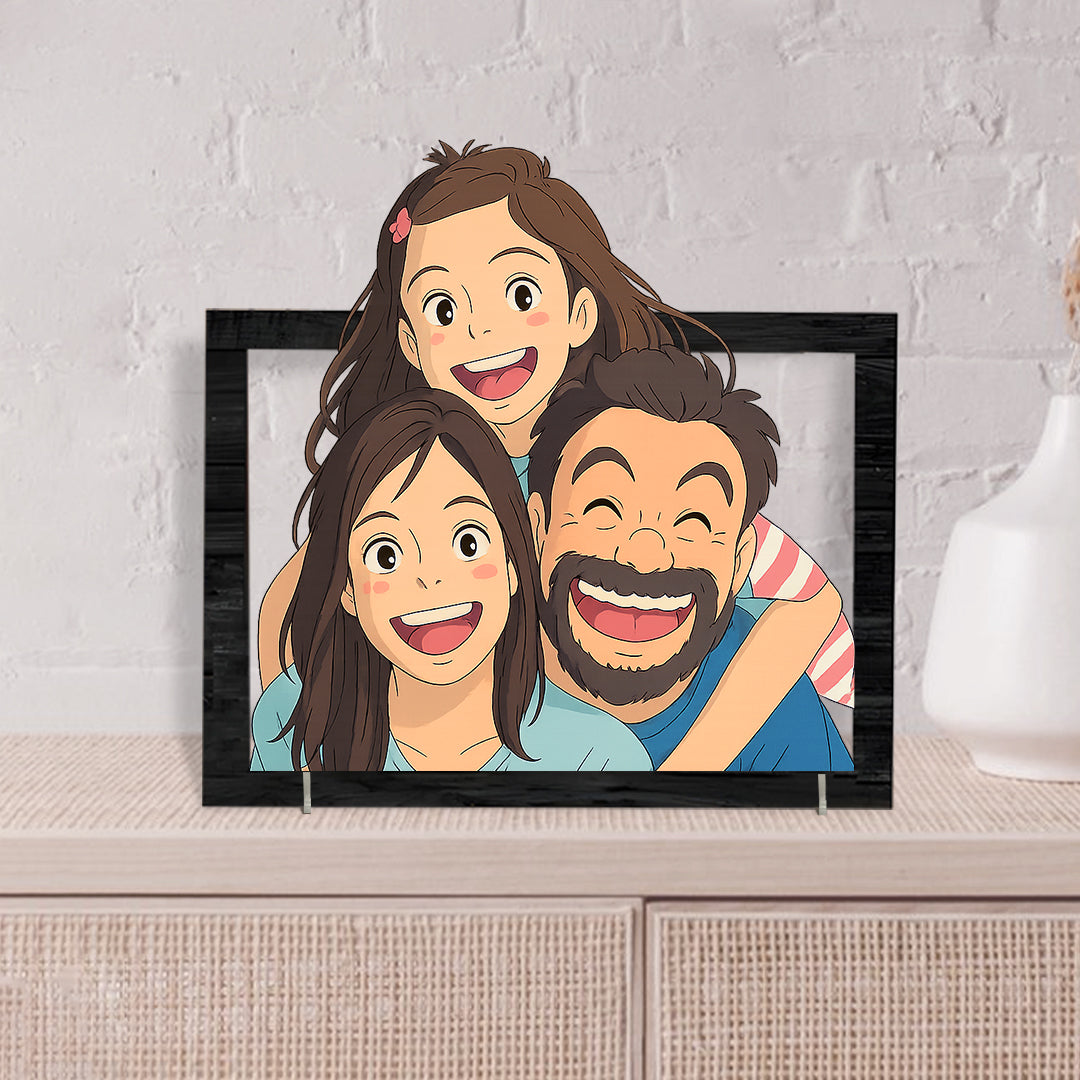Cuadro estilo GHIBLI Para papá