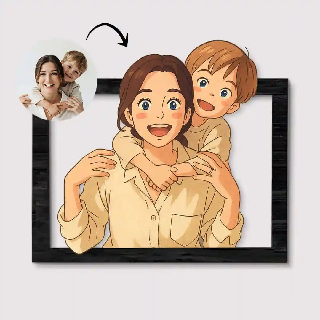Cuadro estilo GHIBLI Para mamá