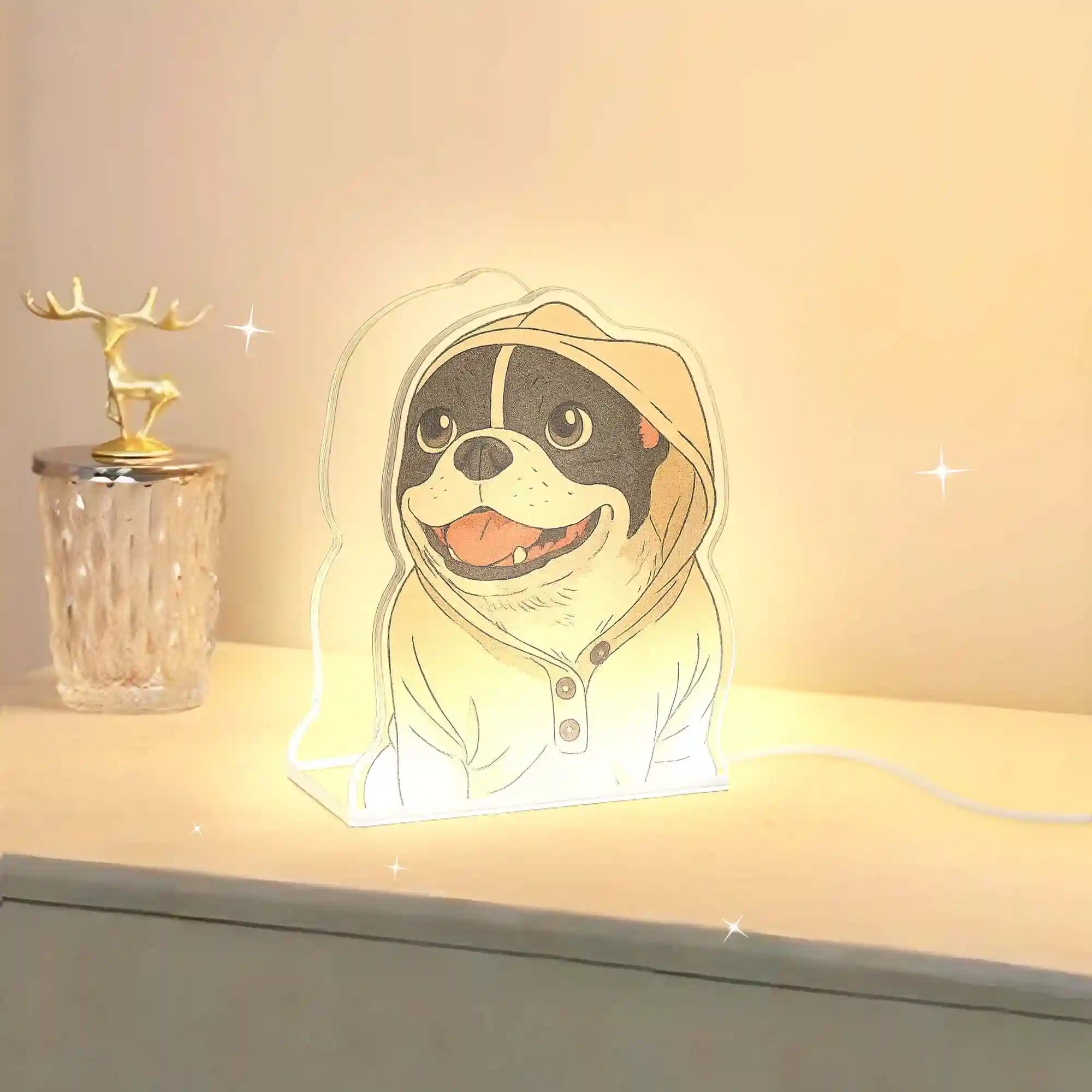 Lampe pour animaux de compagnie de style Ghibli