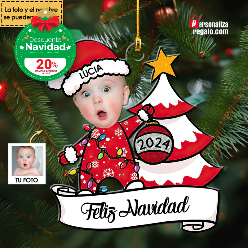 Adorno Árbol de Navidad Personalizado en Metacrilato