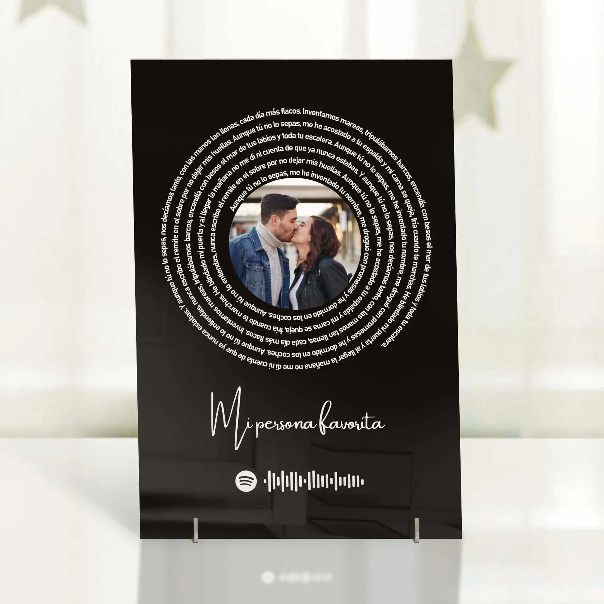Cuadro con letra canción SPOTIFY