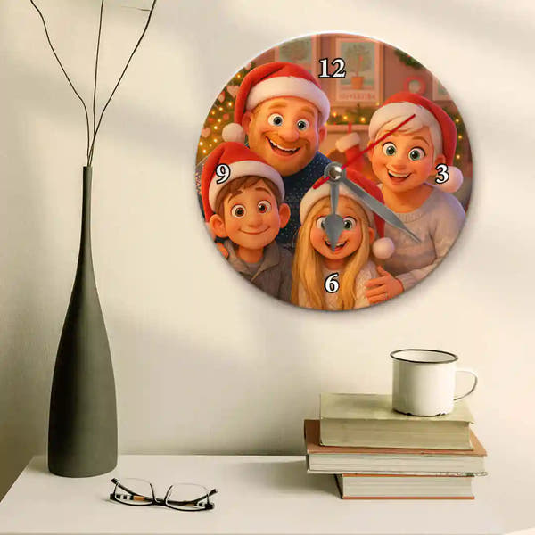 RELOJ ESTILO CARICATURA para Navidad