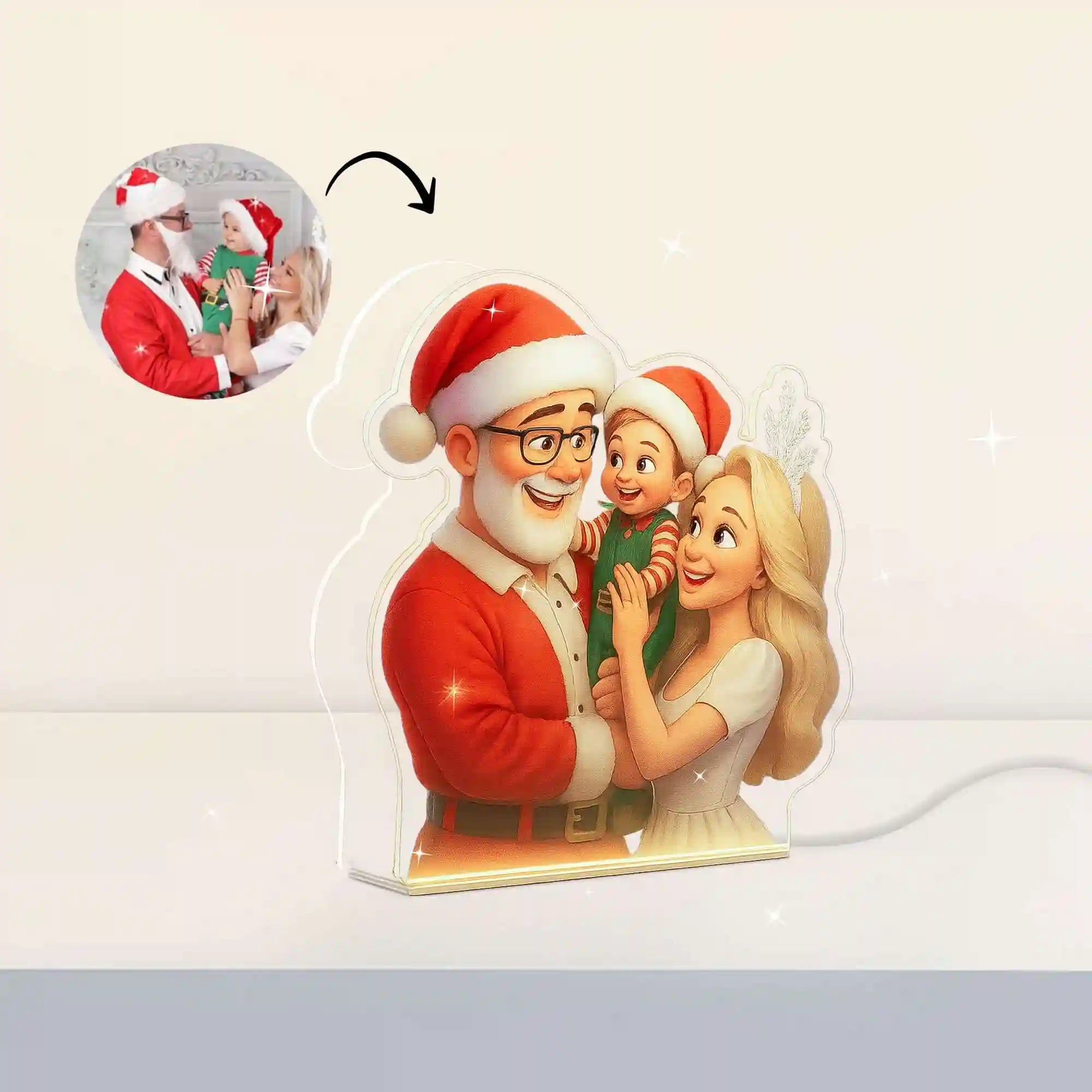 Candeeiro estilo desenho animado para o Natal