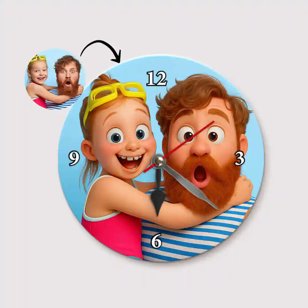 RELOJ ESTILO CARICATURA para Papá