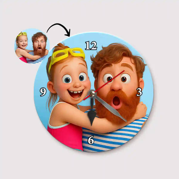 RELOJ ESTILO CARICATURA para Papá