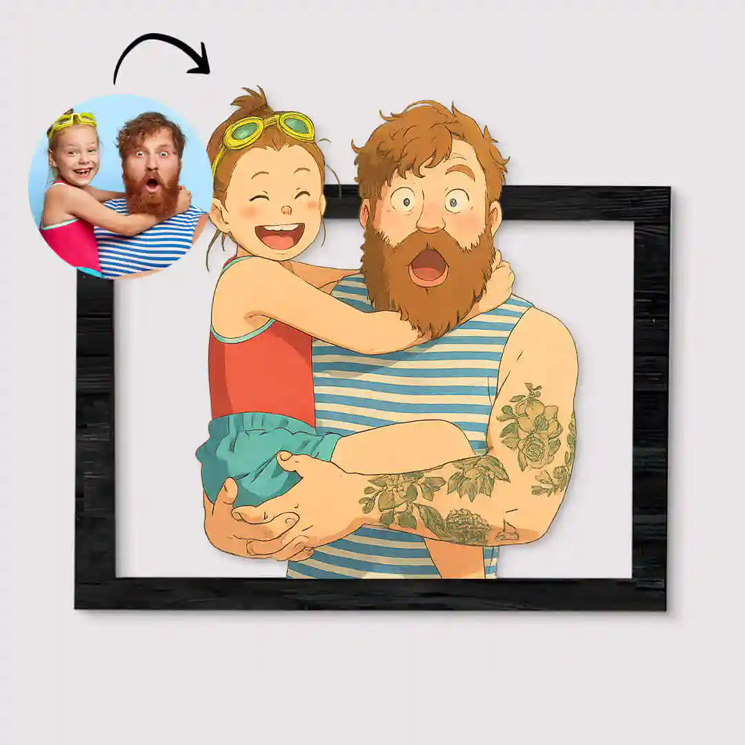 Cuadro estilo GHIBLI Para papá