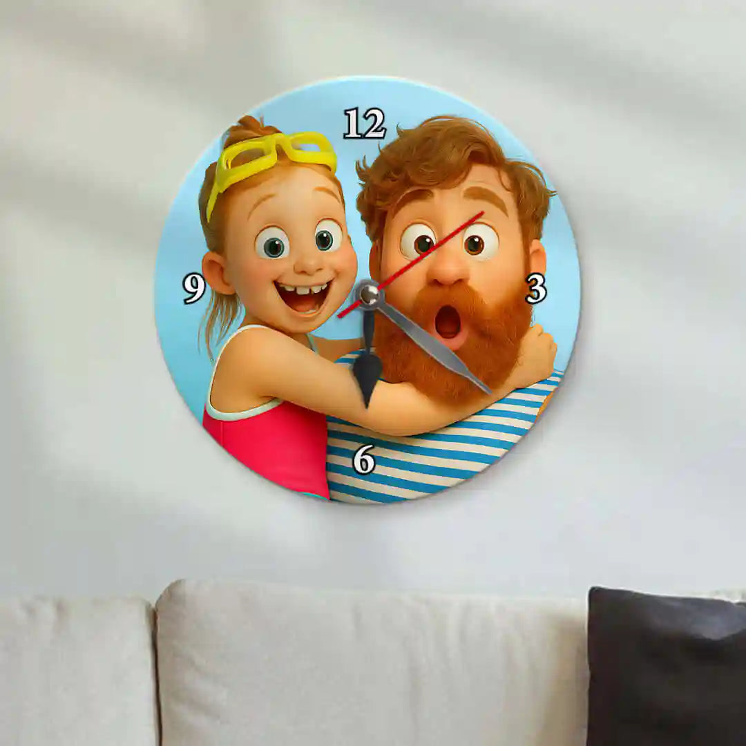 RELOJ ESTILO CARICATURA para Papá