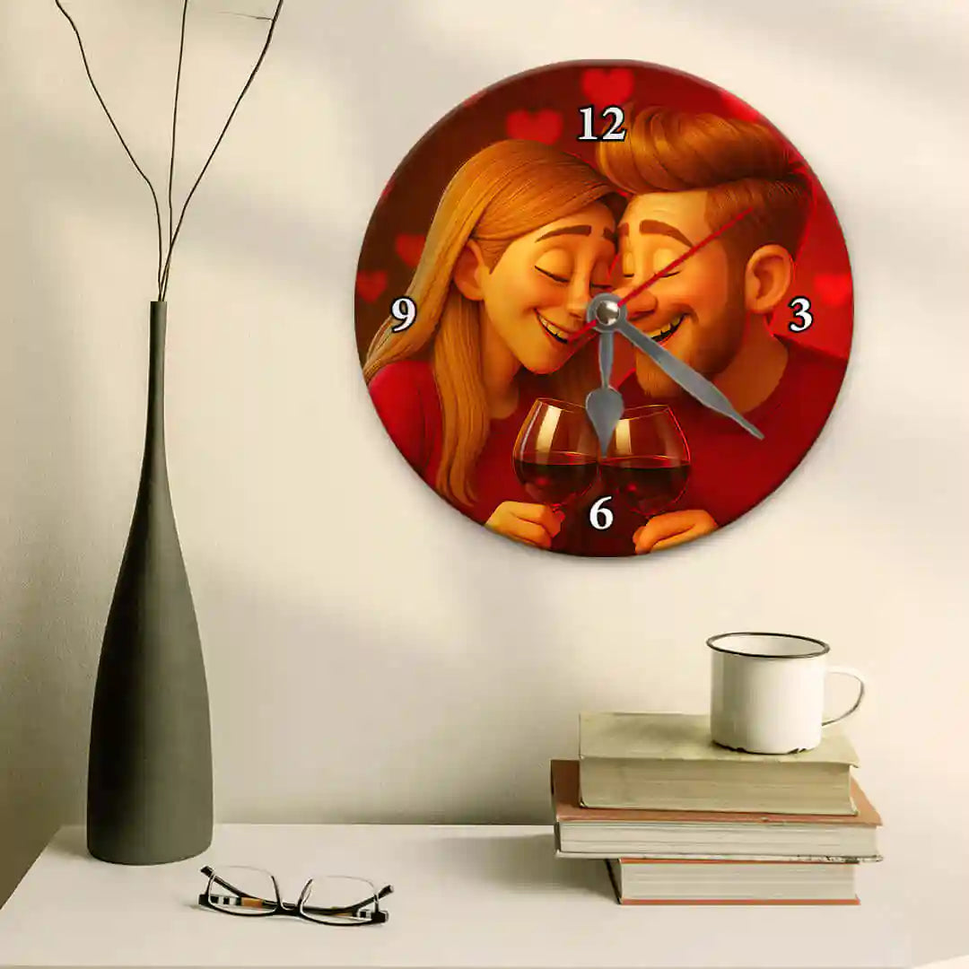 Reloj de Pared Personalizado para Parejas con Foto en Metacrilato