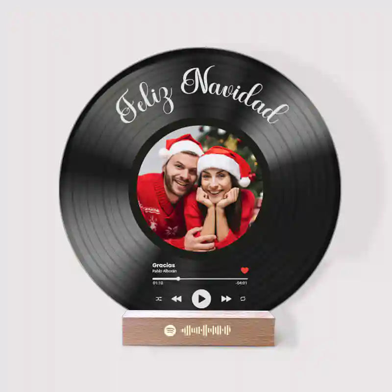 Deine Schallplatte mit deinem Foto und QR SPOTIFY zu Weihnachten